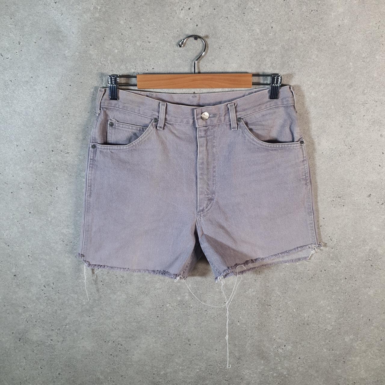 Vintage Lee Baggy Shorts Jorts Cargo Womens W30 Purple Denim Relaxed Cargo
