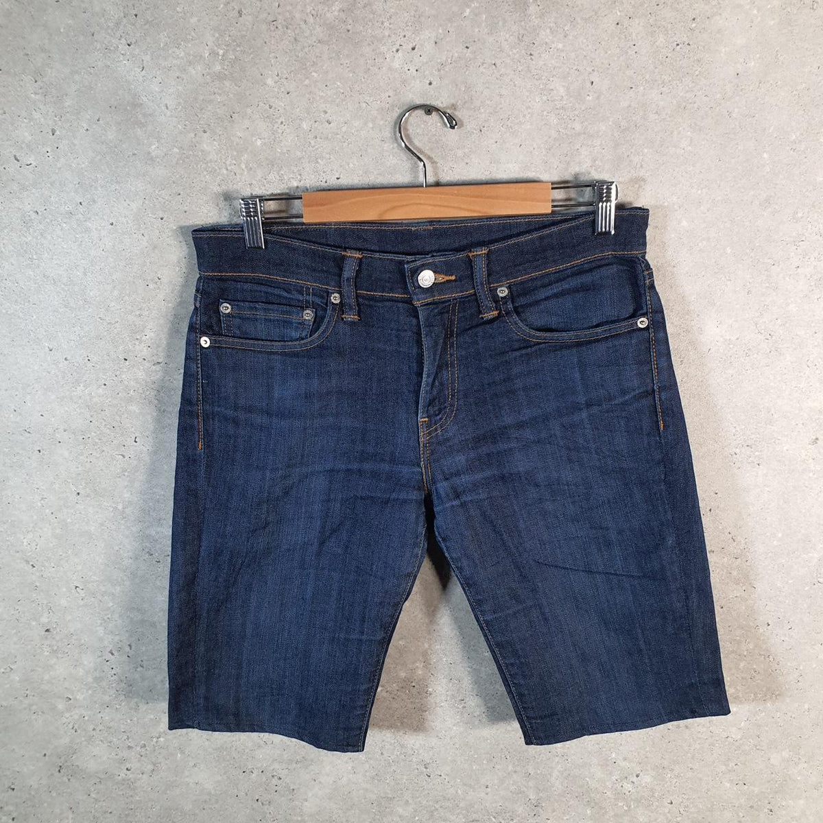 Vintage Levi’s 511 Denim Jean Shorts Jorts Cargo Men’s W31 Blue Baggy Cotton