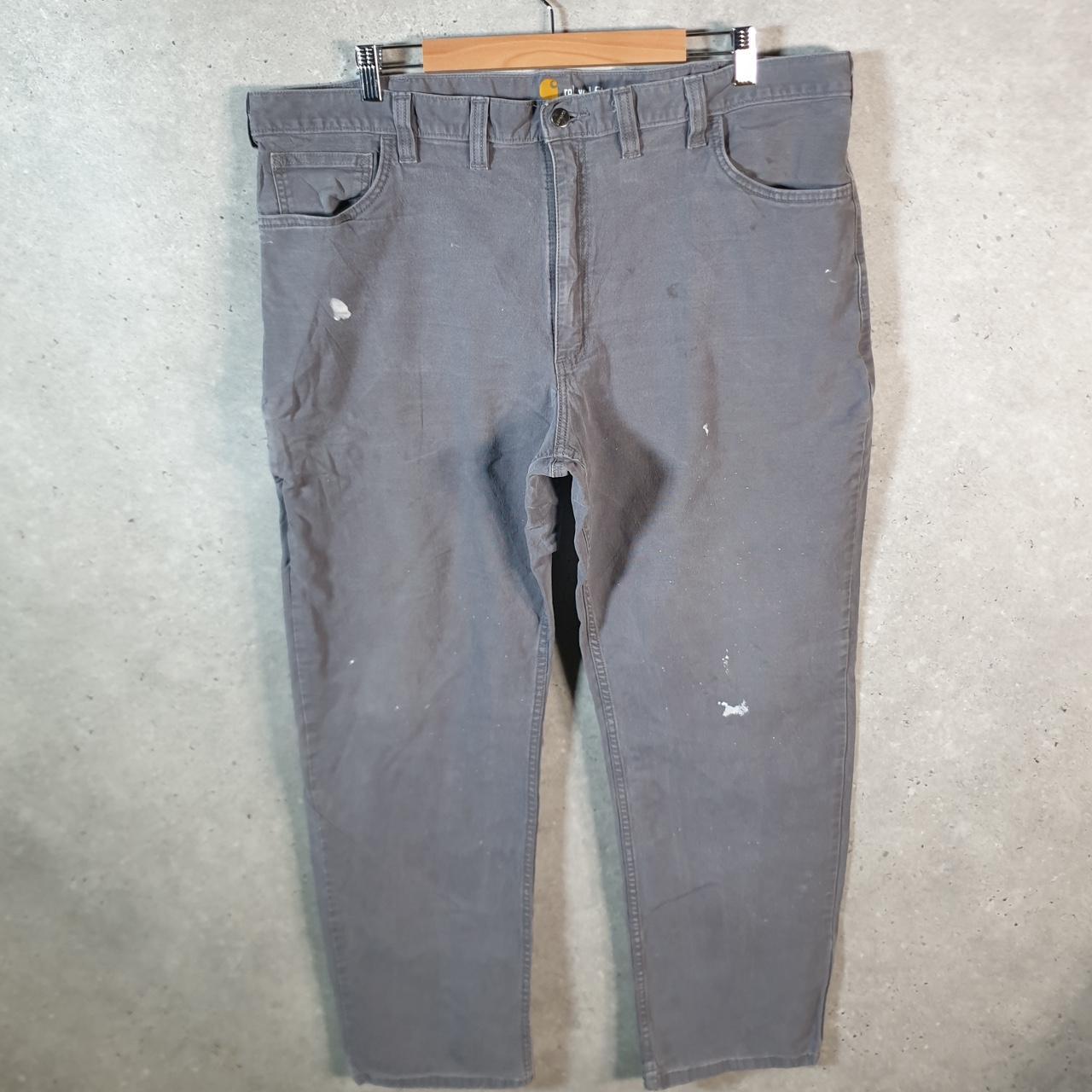 Vintage Carhartt Carpenter Trousers Mens W44 L32 Grey Relaxed Fit Workwear USA
