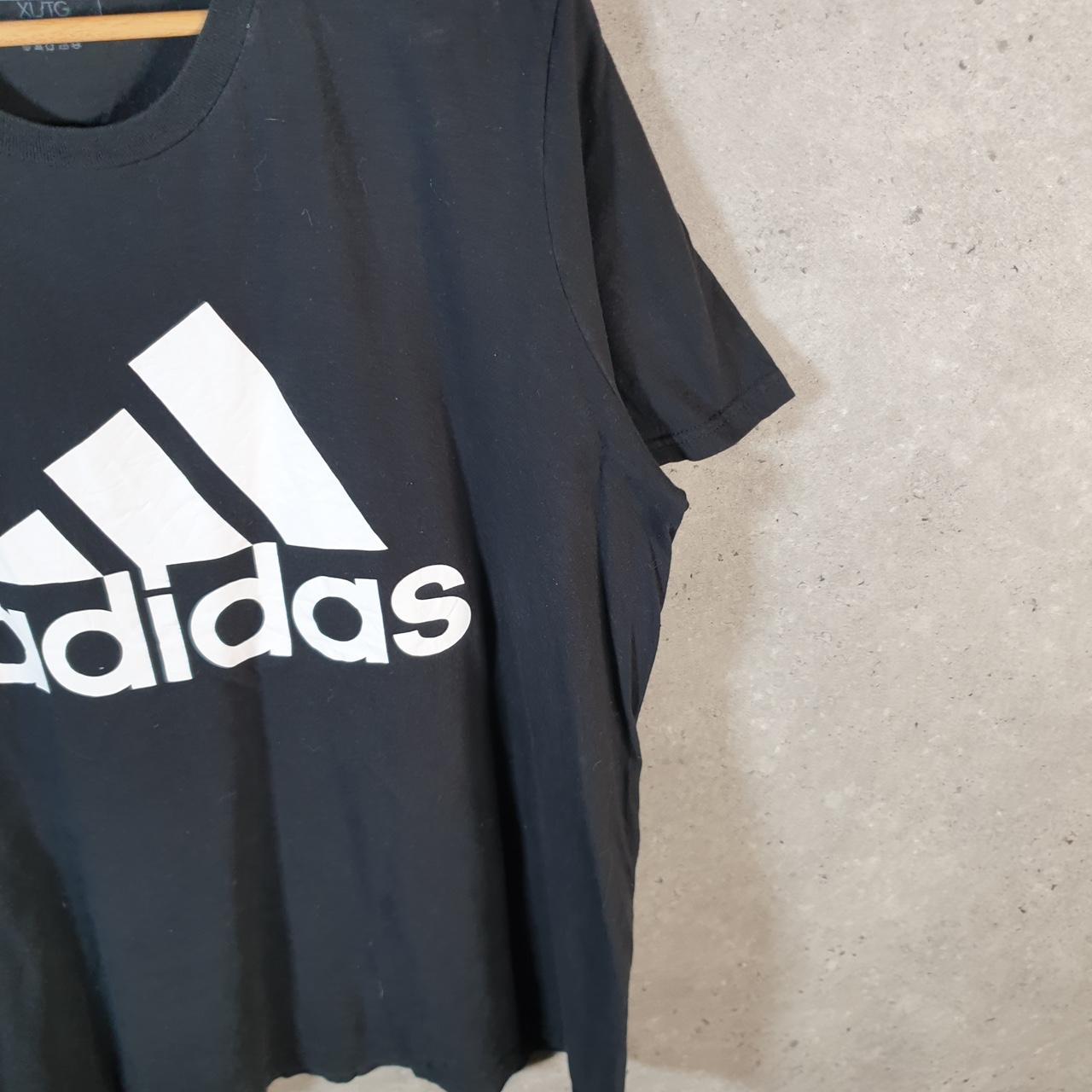 Vintage Adidas Amplifier T Shirt Men’s XL Black Three Stripes Logo Athletic