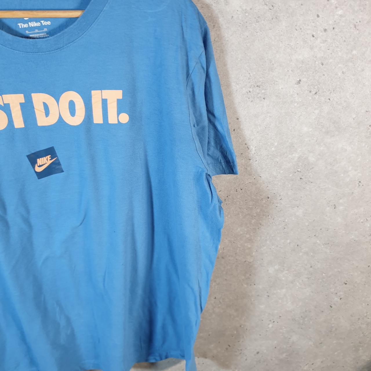 Vintage Nike Just Do It T Shirt Men’s XL Blue Swoosh Logo Athletic