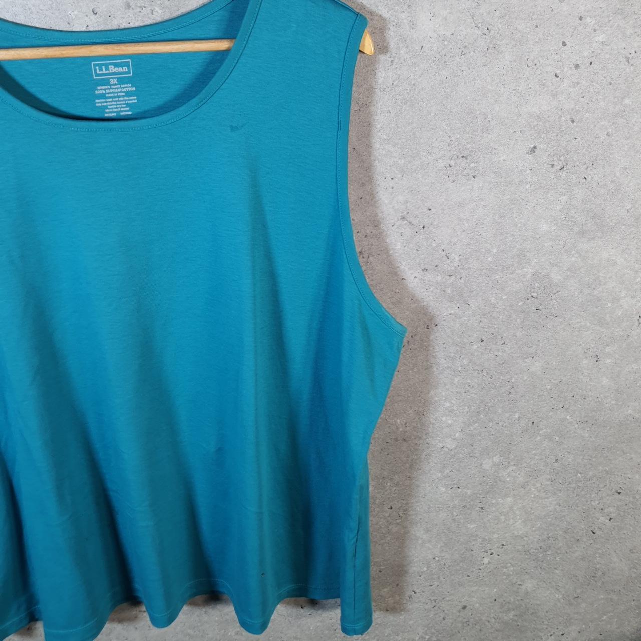 Vintage L.L Bean Blank Vest Womens 3XL Blue Casual sports Logo Athletic