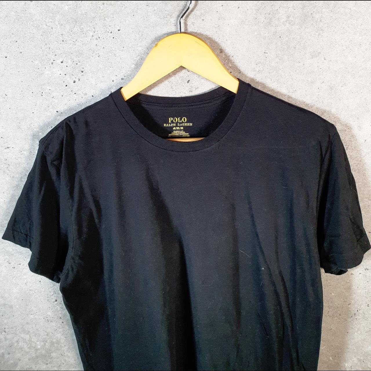 Vintage Ralph Lauren Polo T Shirt Men’s Medium Black Embroidered Pony Classic Fit C9099