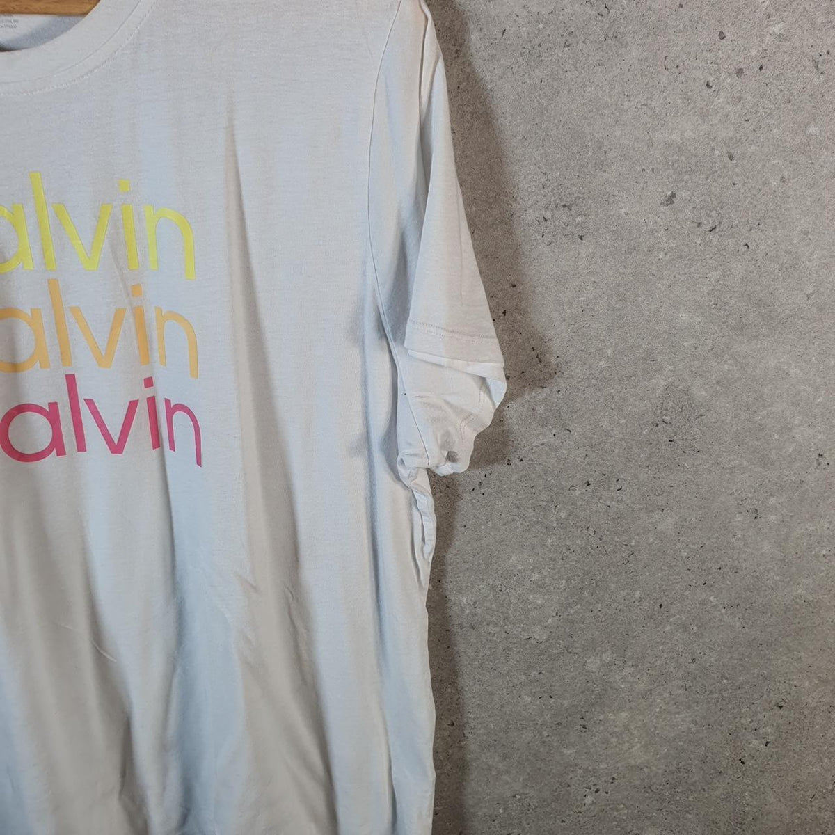 Vintage Calvin Klein T Shirt Womens 2XL White Classic Fit Performance Logo