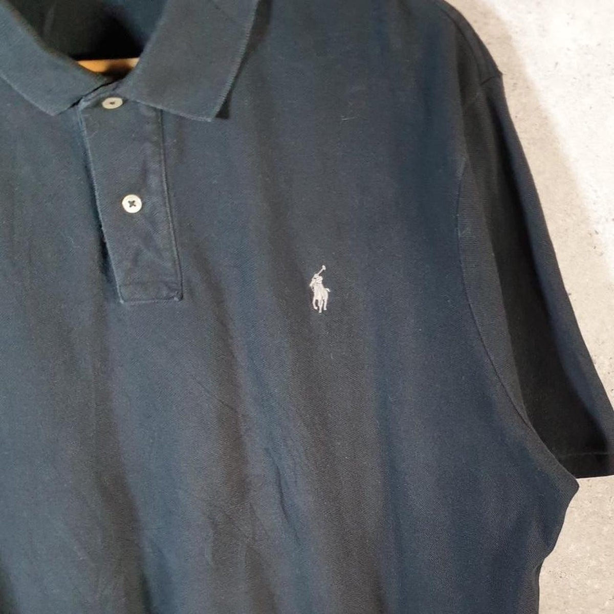 Vintage Ralph Lauren Polo Shirt Men’s XL Black Classic Fit Embroidered Pony