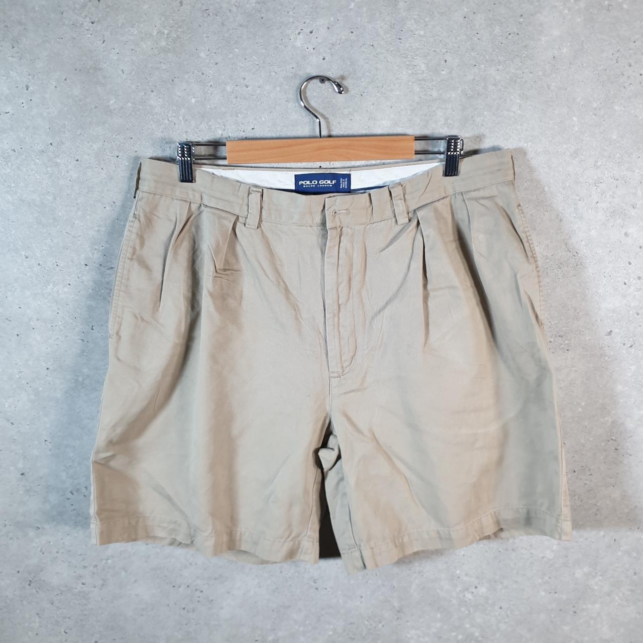 Vintage Ralph Lauren Polo Golf Shorts Jorts Chino Cargo Men’s W38 Brown Baggy Cotton A4382