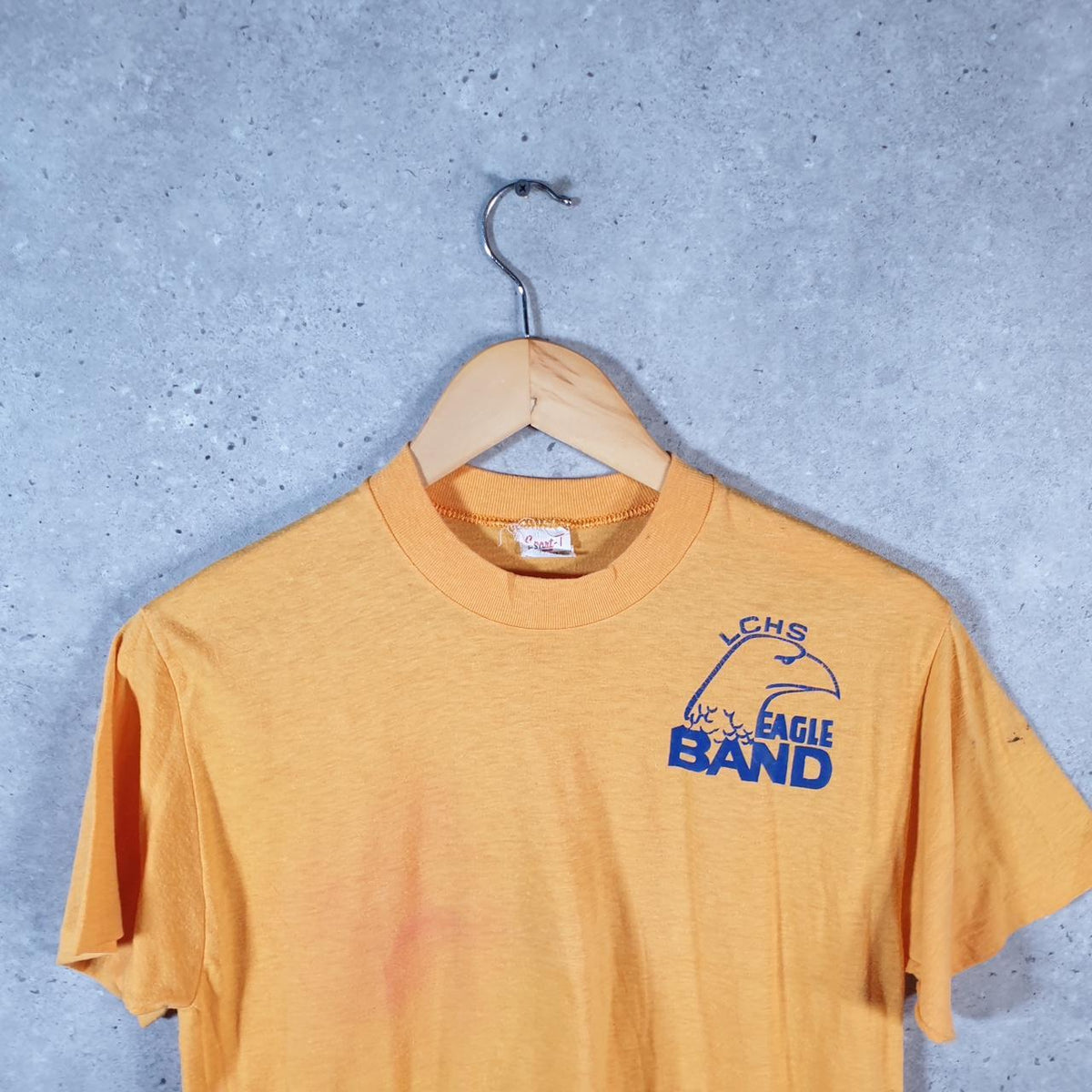 Vintage Stedman LCHS Eagle Band 90s USA Single Stitch T Shirt Men’s Large Orange