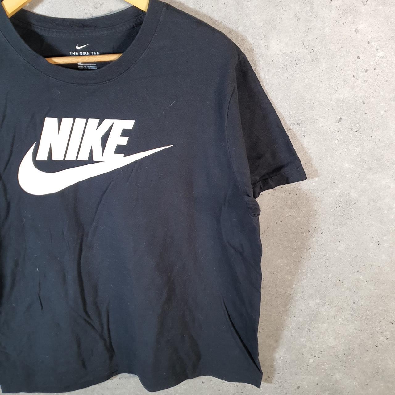 Vintage Nike Club Spellout T Shirt Men’s Large Black Logo Swoosh Athletic