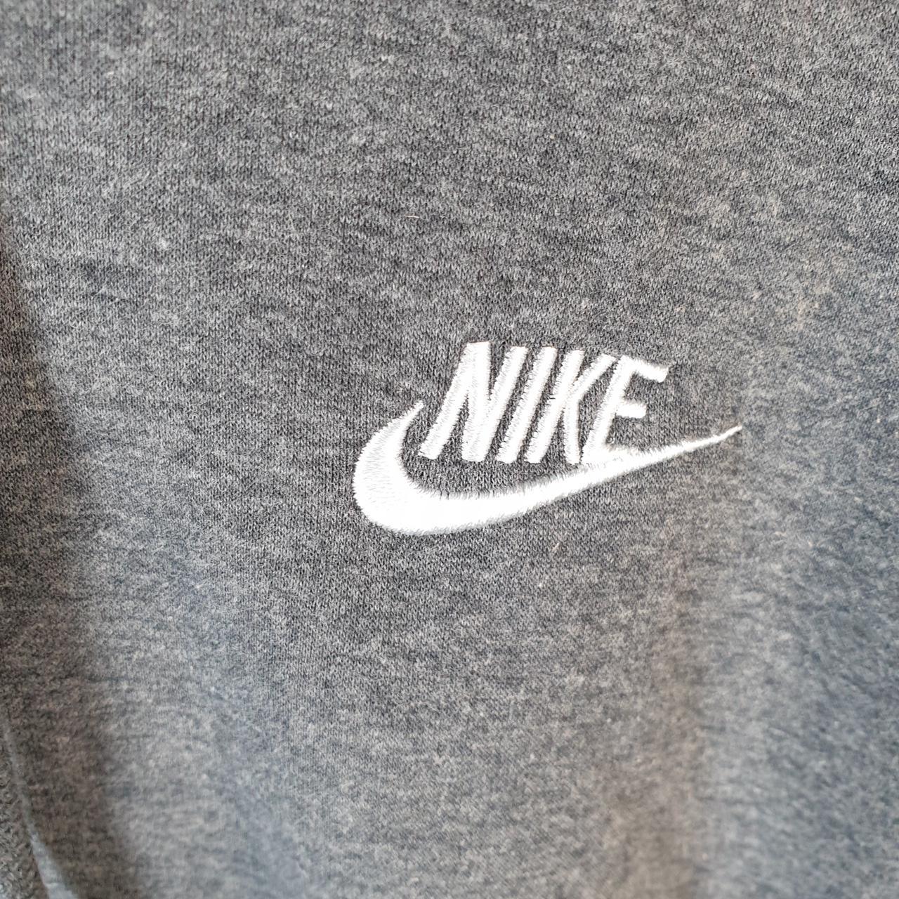 Vintage Nike Club Embroidered Hoodie Men’s Small Grey Swoosh Y2K Pullover