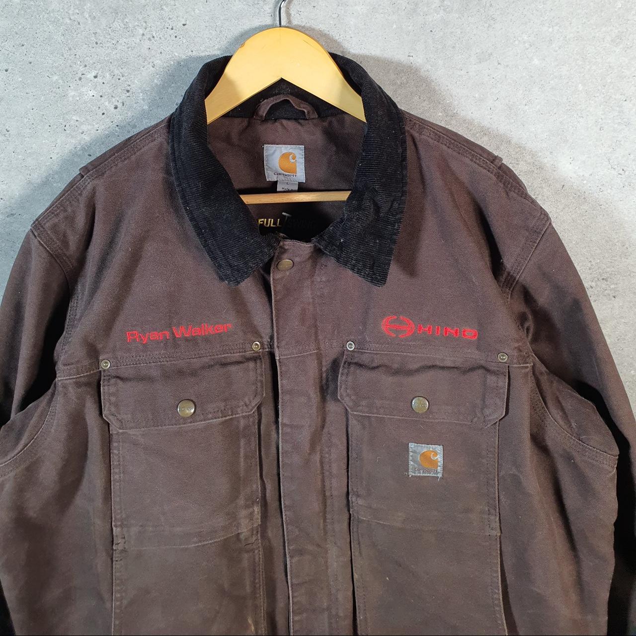 Vintage Carhartt Full Swing Relaxed Fit Washed Duck Insulated Jacket Men’s Large Brown Canvas USA G2121