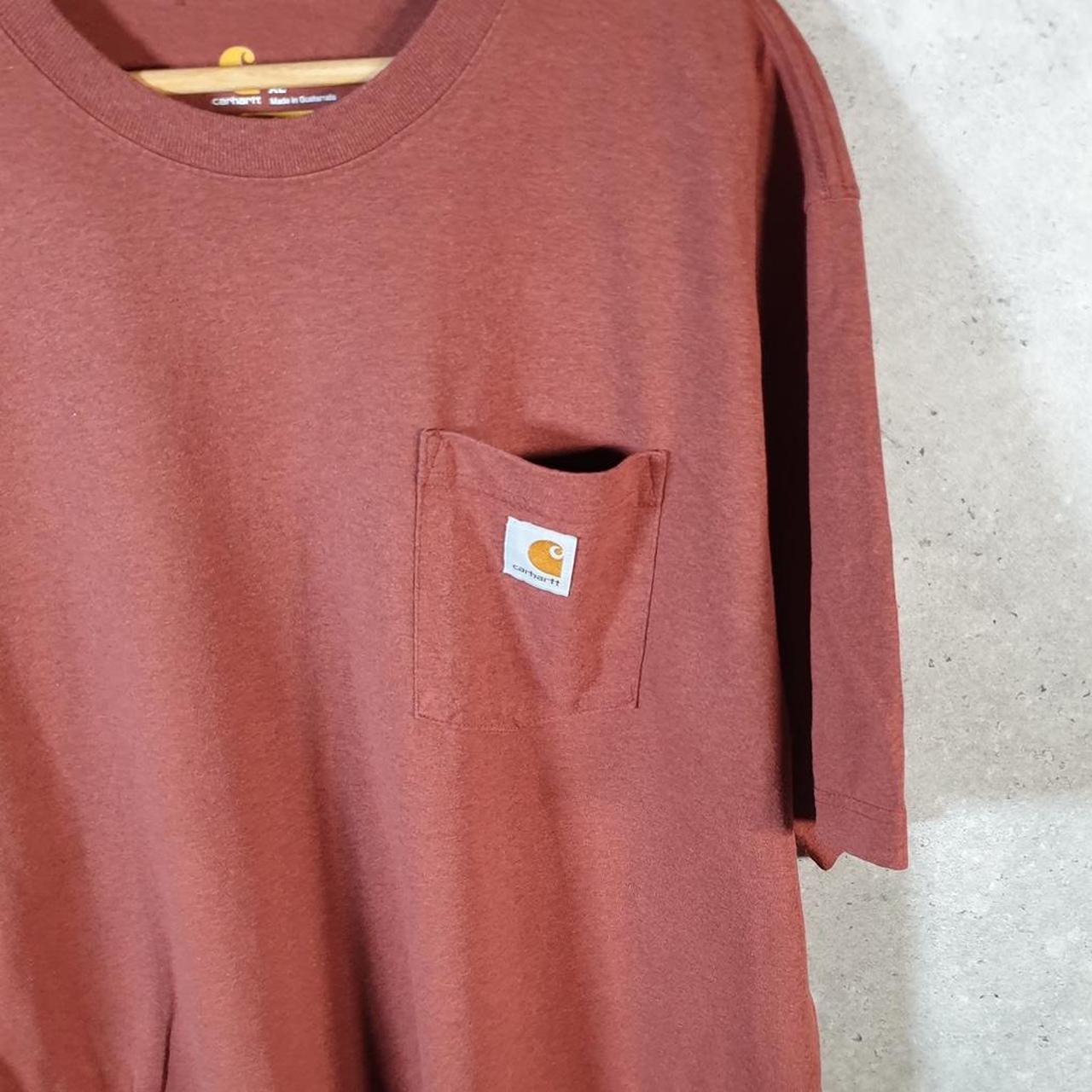 Vintage Carhartt Pocket T Shirt Men’s XL Burgundy Workwear Chore Utility Original Fit