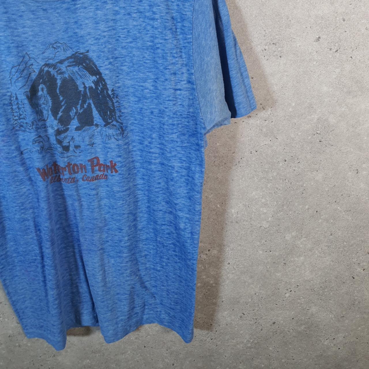 Vintage Waterton Park Alberta Canada USA Single Stitch T Shirt Men’s Medium Blue