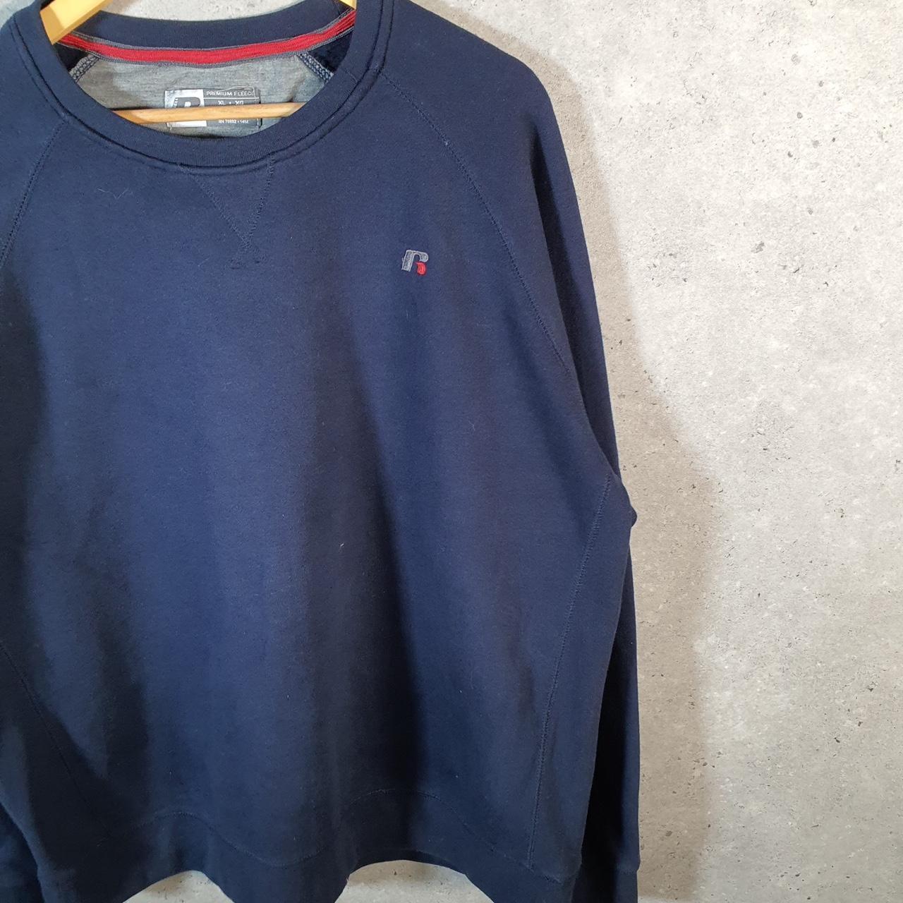 Vintage Russell Athletic Premium Fleece Sweatshirt Men’s XL Navy Blue Pullover Baggy