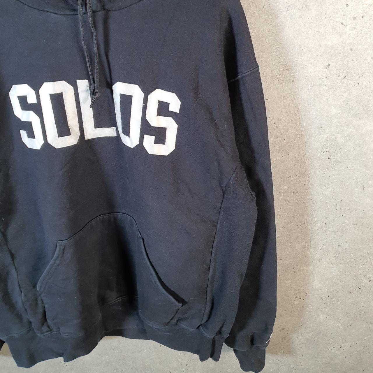 Vintage Russell Athletic Pro 10 Solos Hoodie Men’s Large Black Pullover Baggy