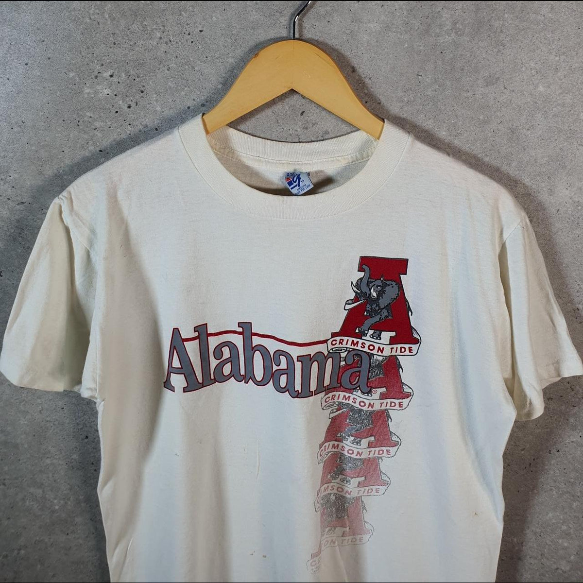 Vintage The Game Alabama Crimson Tide 90s USA Single Stitch T Shirt Men’s Medium White