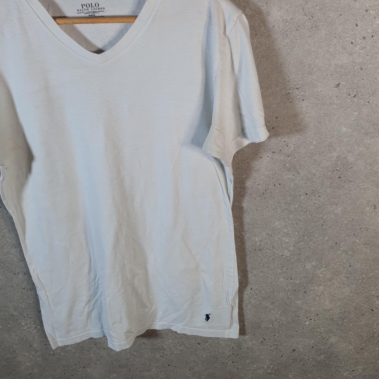 Vintage Ralph Lauren Polo T Shirt Men’s Medium White Slim Fit Embroidered Pony