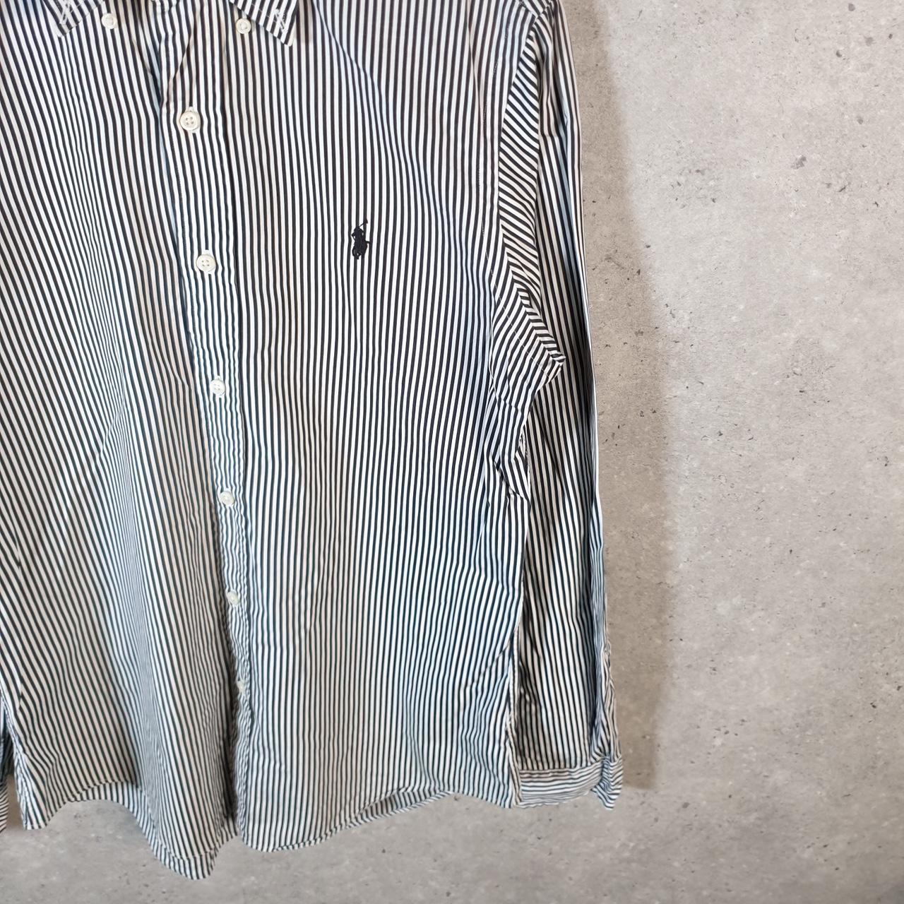 Vintage Ralph Lauren Button Down Shirt Men’s Small Custom Fit Striped Pony Cotton