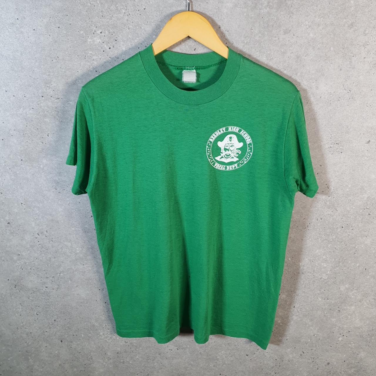 Vintage Fruit of the Loom Redley High School 90s USA Single Stitch T Shirt Men’s Small Green