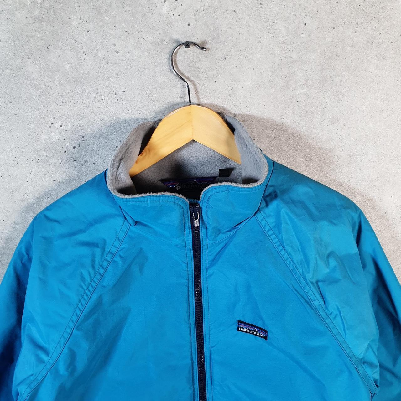 Vintage Patagonia 90s Waterproof Jacket Womens Small Blue Full Zip Windbreaker Big Fish Vintage