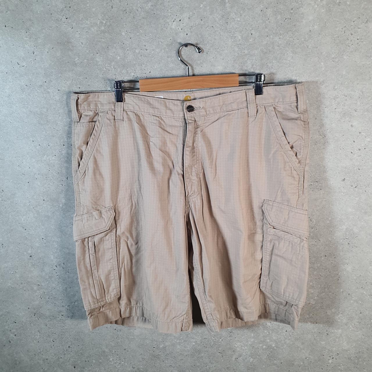 Vintage Carhartt Baggy Carpenter Shorts Jorts Cargo Men’s W42 Brown Relaxed Fit Workwear A4693
