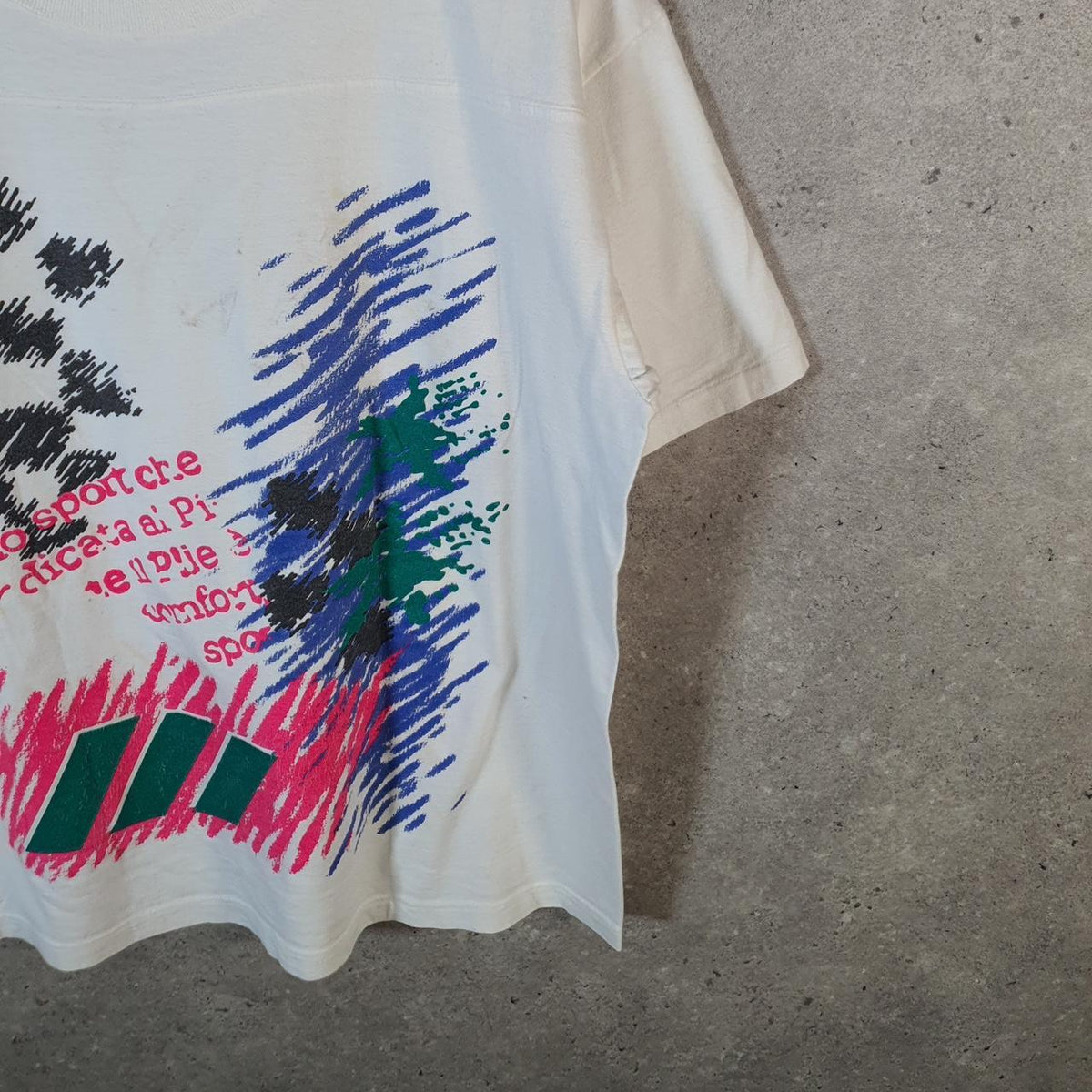 Vintage The Body Co Graphic Spellout 90s USA Single Stitch T Shirt Men’s Small White
