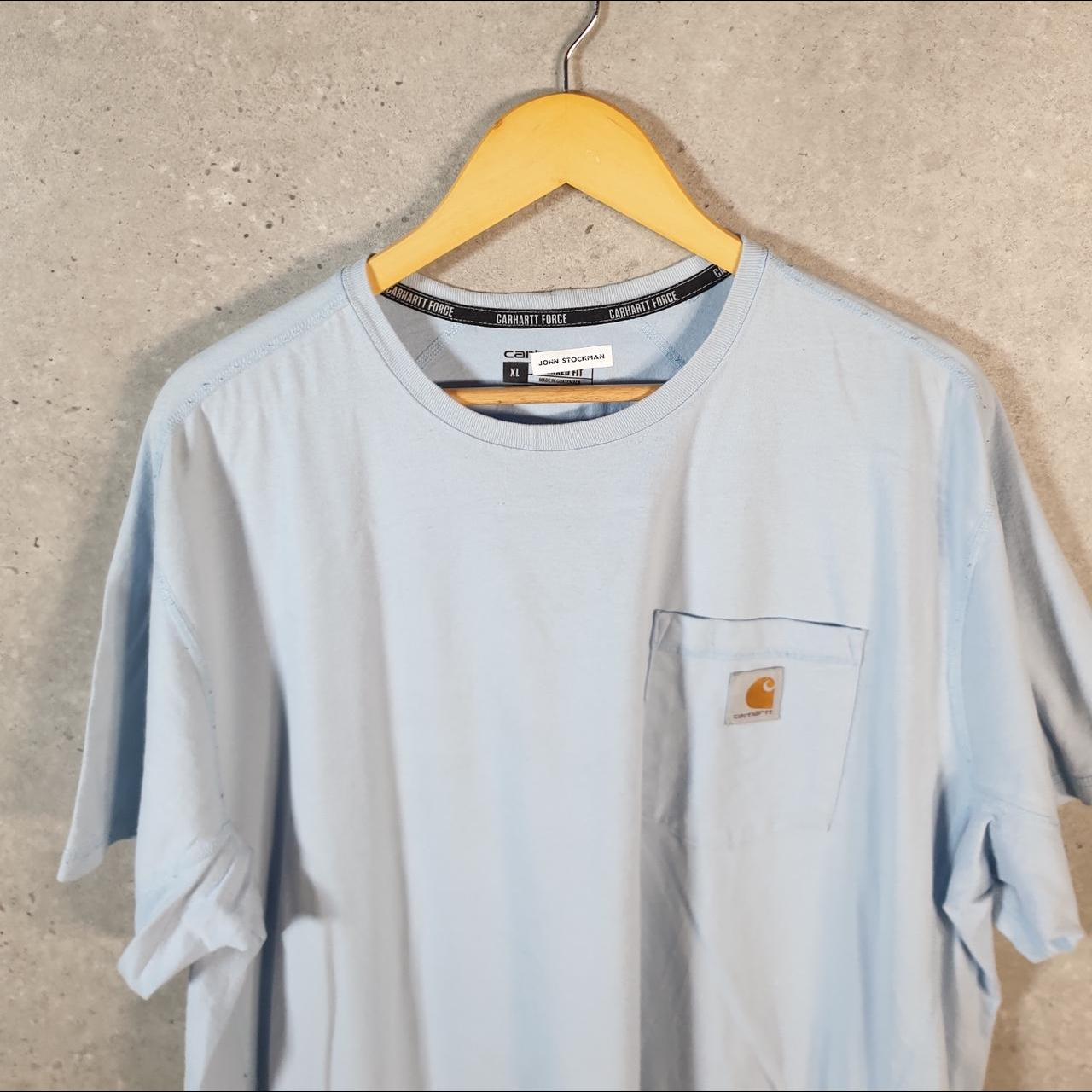 Vintage Carhartt Pocket T Shirt Men’s XL Blue Workwear Chore Utility Relaxed Fit C9289