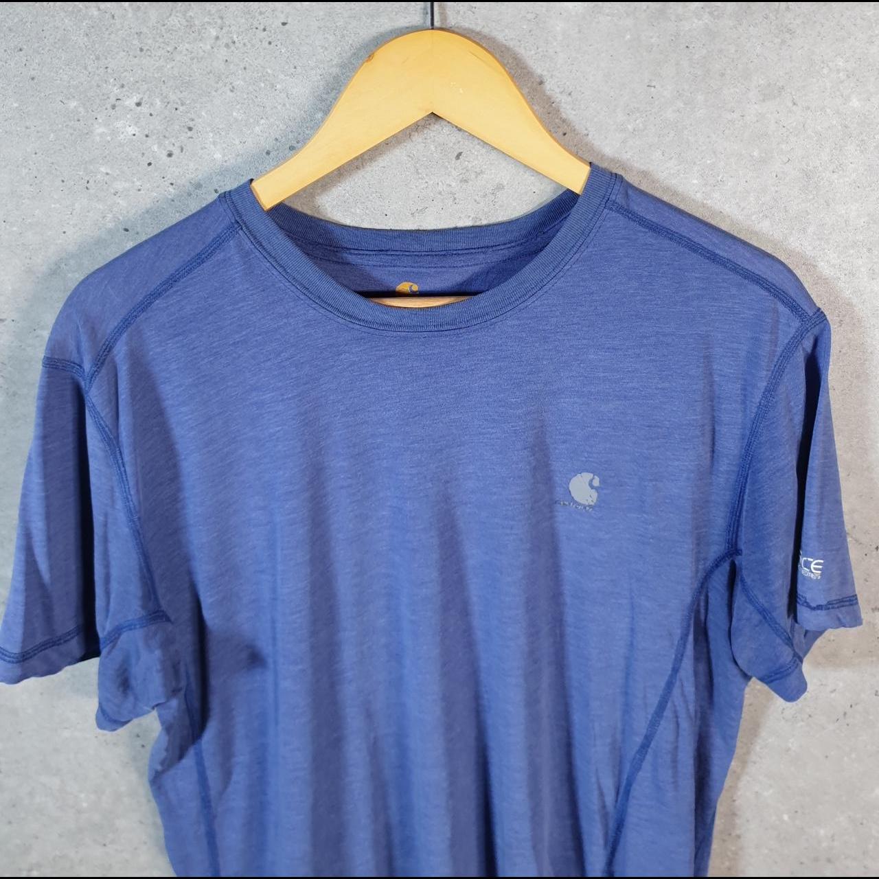 Vintage Carhartt Pocket T Shirt Men’s Medium Blue Workwear Chore Utility Relaxed Fit C9346