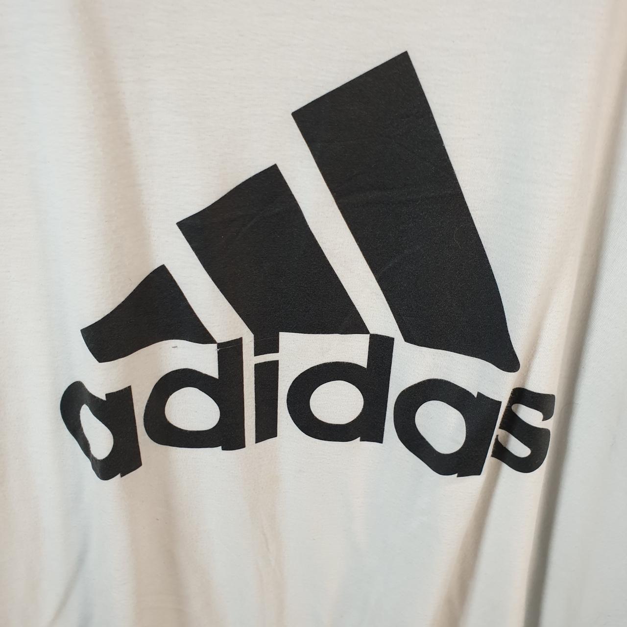 Vintage Adidas Go To Performance T Shirt Men’s XL White Three Stripes Logo Athletic