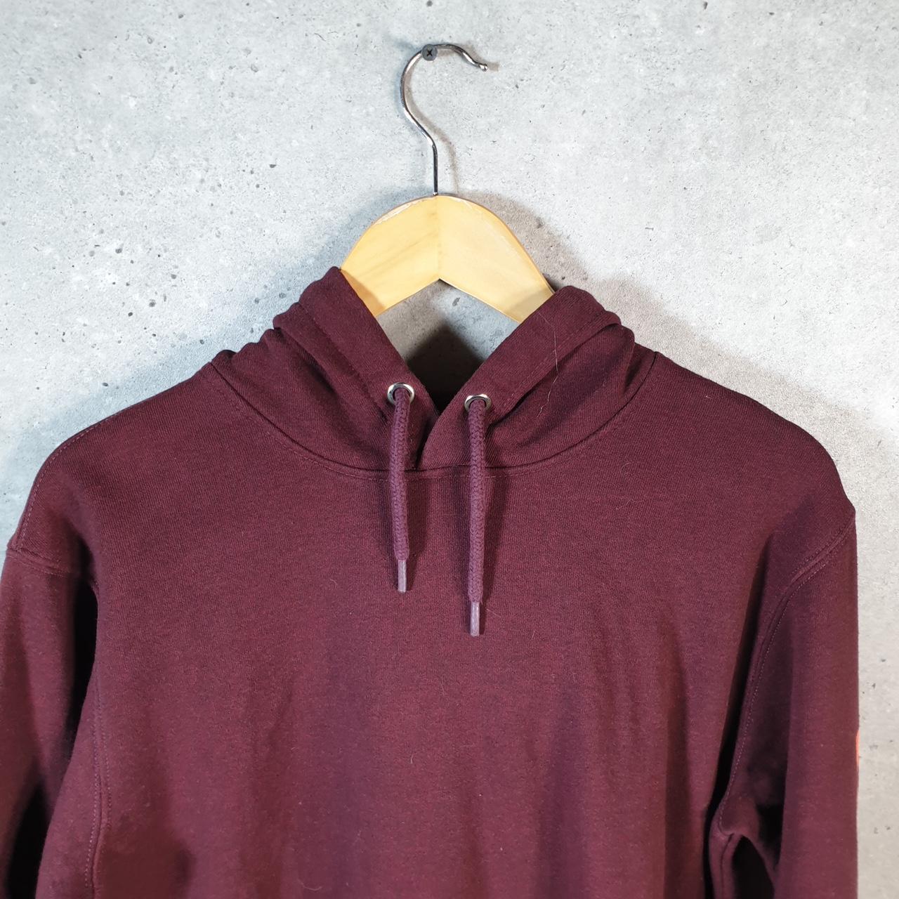 Vintage Carhartt Rain Defender Hoodie Men’s Small Burgundy Red Pullover Blank USA Original Fit Big Fish Vintage