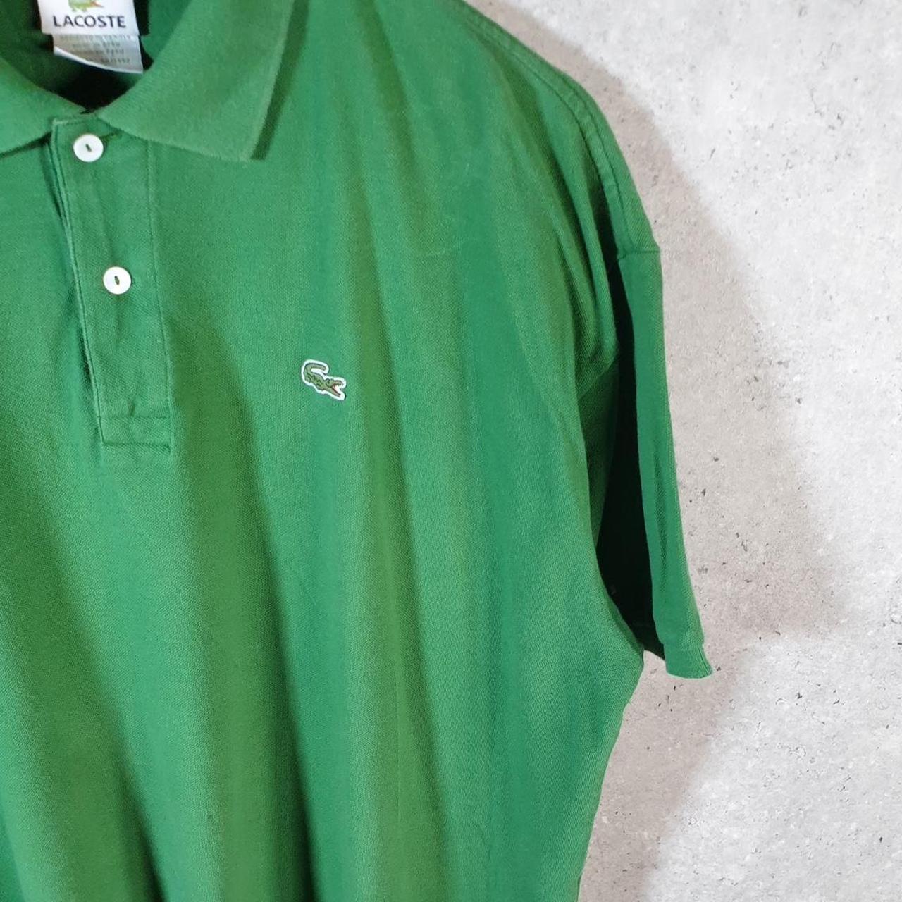 Vintage Lacoste Polo Shirt Men’s Medium Green Classic Fit Embroidered Logo