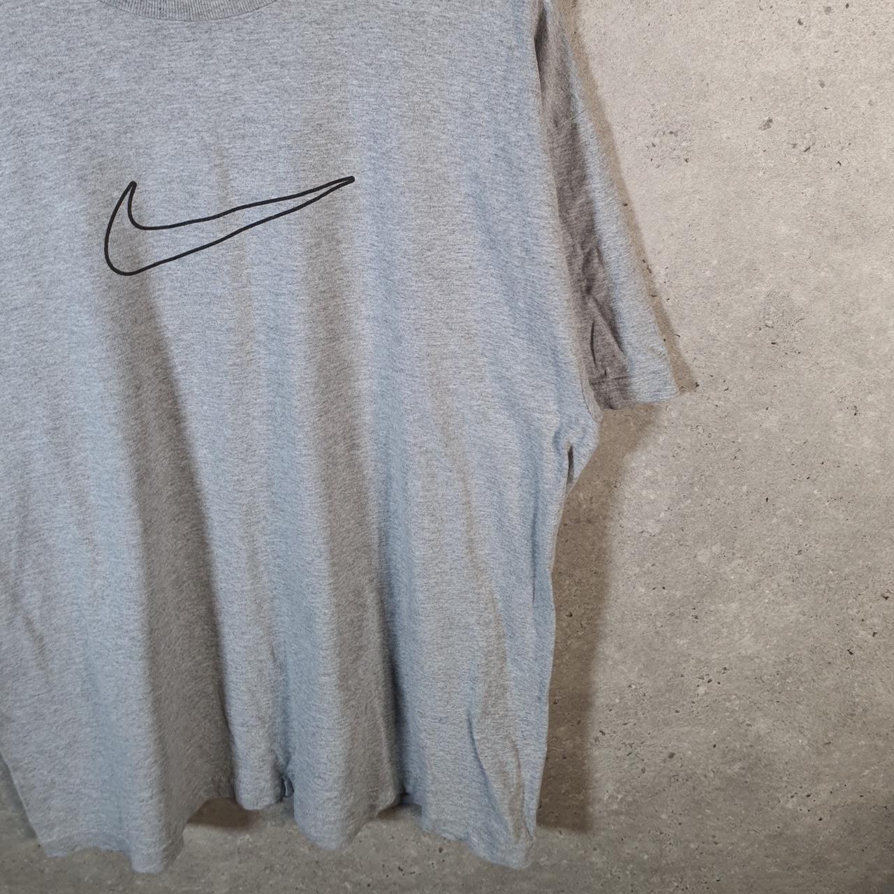 Vintage Nike Club Embroidered T Shirt Men’s XL Grey Swoosh Y2K Pullover Logo