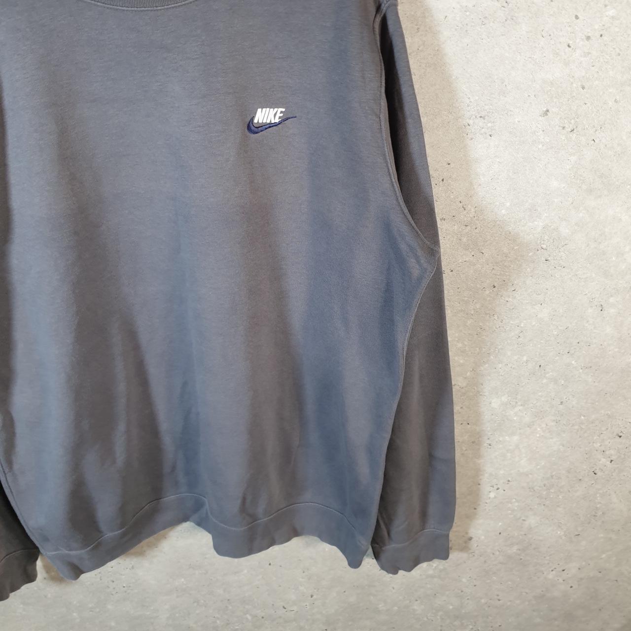 Vintage Nike Club Embroidered Sweatshirt Men’s Large Grey Swoosh Y2K Pullover Logo