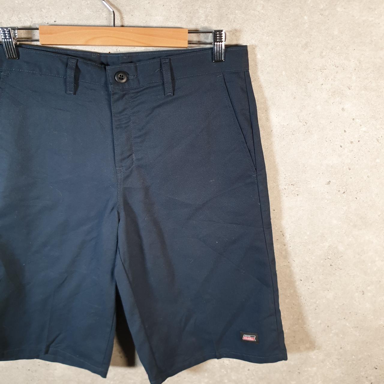 Vintage Dickies Baggy Chino Shorts Jorts Cargo Mens W32 Navy Blue Loose Fit