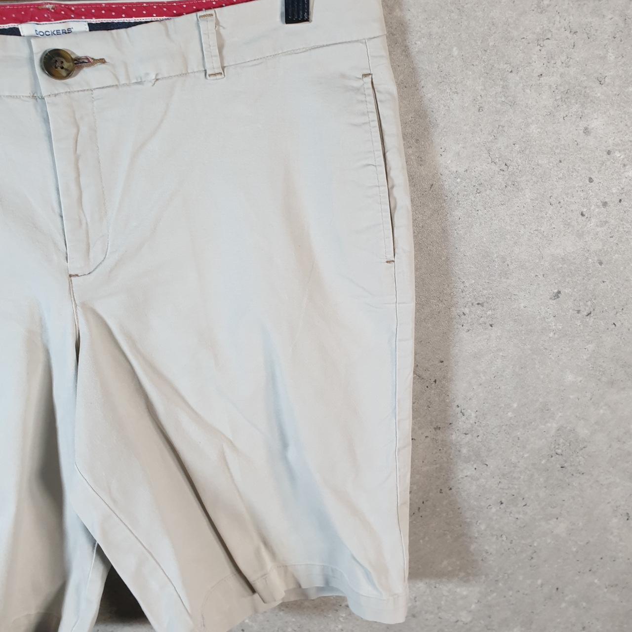 Vintage Dockers Chino Shorts Jorts Cargo Womens W32 Beige Baggy Cotton A4292
