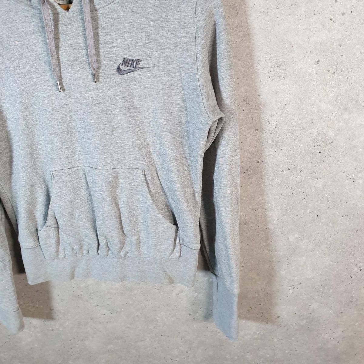 Vintage Nike 90s Club Hoodie Womens Small Grey Swoosh Y2K Pullover