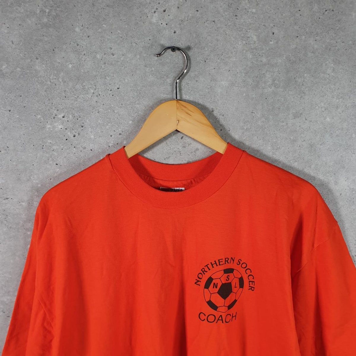 Vintage Eagle Northern Soccer 90s USA Single Stitch T Shirt Men’s XL Orange Big Fish Vintage