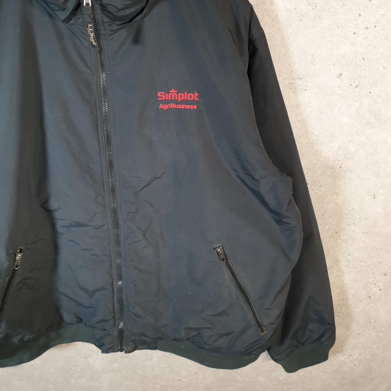 Vintage L.L. Bean Outdoors Nylon Jacket Mens XL Black Waterproof Shell Coat