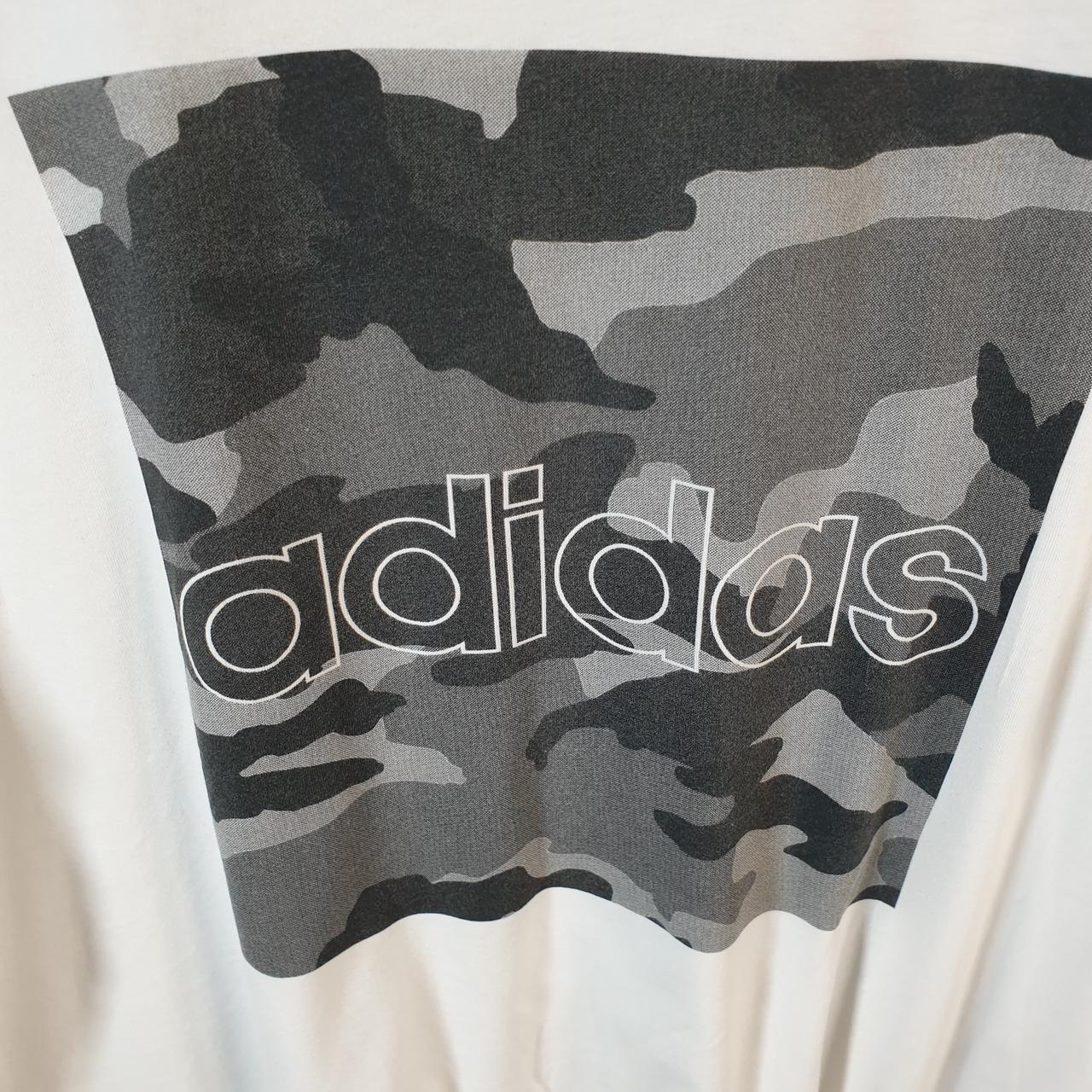 Vintage Adidas T Shirt Men’s XL White Three Stripes Logo Athletic