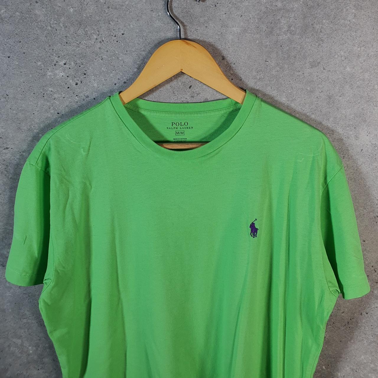 Vintage Ralph Lauren Polo Sport T Shirt Men’s Medium Green Custom Fit Embroidered Pony C8657