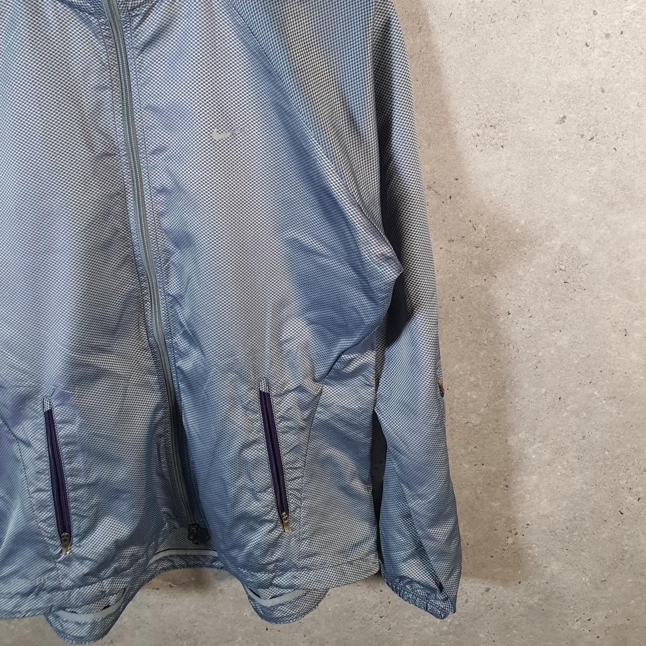 Vintage Nike Storm Fit Windbreaker Track Jacket Mens Large Blue USA Swoosh Full Zip