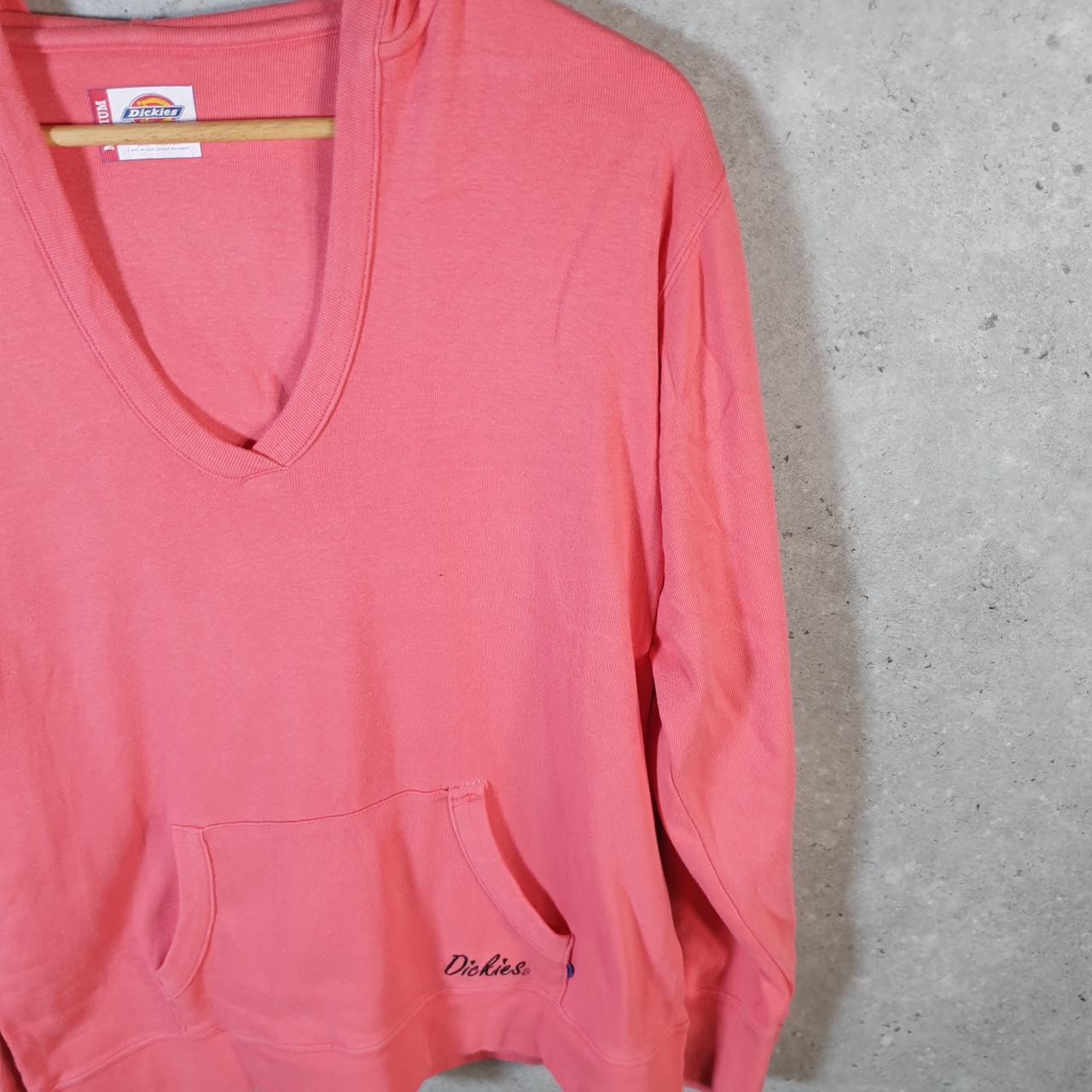 Vintage Dickies Workwear Embroidered Hoodie Womens Small Pink Y2K Pullover