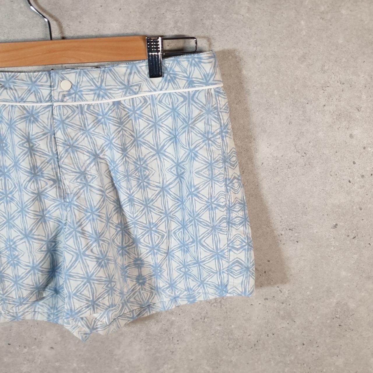 Vintage Patagonia Baggies Shorts Jorts Cargo Womens Medium Blue Baggy Cotton Fishing Floral A4801