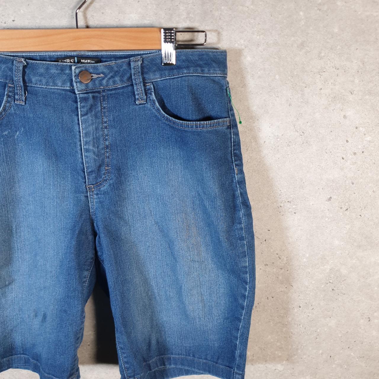 Vintage Lee Baggy Shorts Jorts Cargo Womens W32 Blue Relaxed Denim