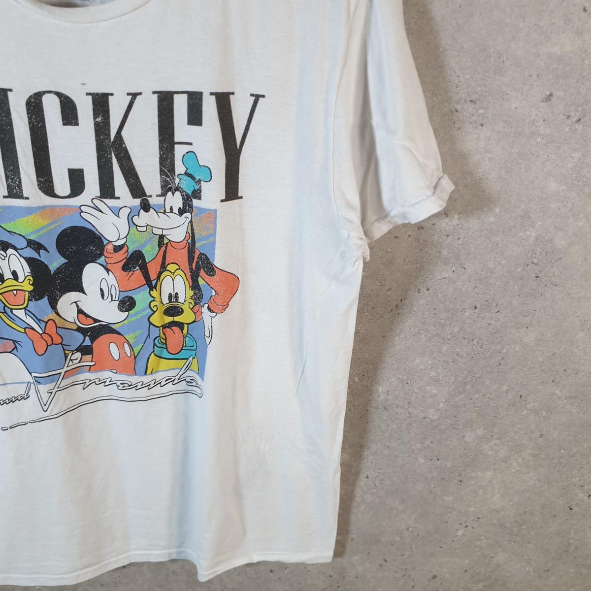 Vintage Disney Land Mickey Mouse T Shirt Men’s Medium White Cartoon