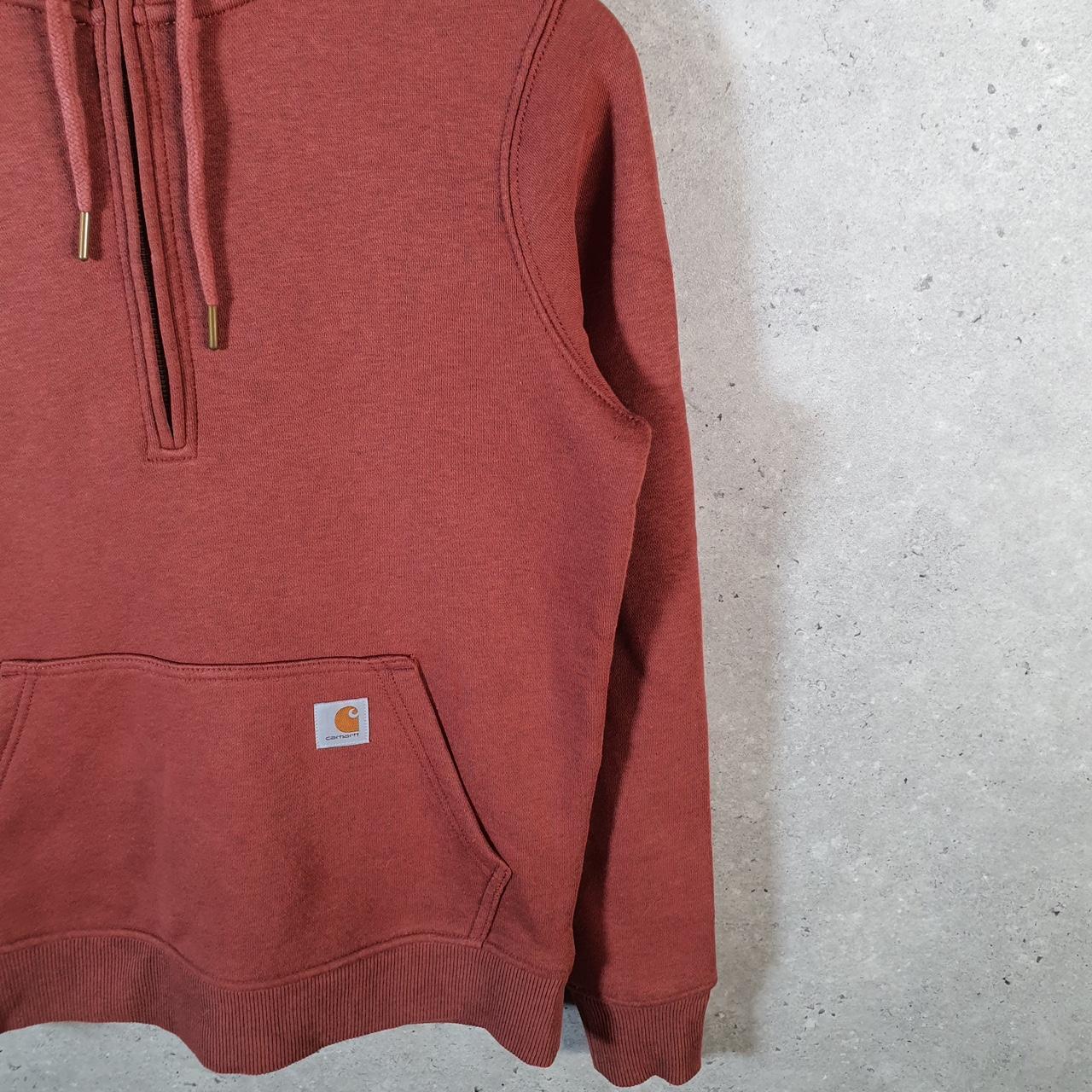 Vintage Carhartt Hoodie Womens XS burgundy Pullover Blank Sweatshirt USA Relaxed Fit