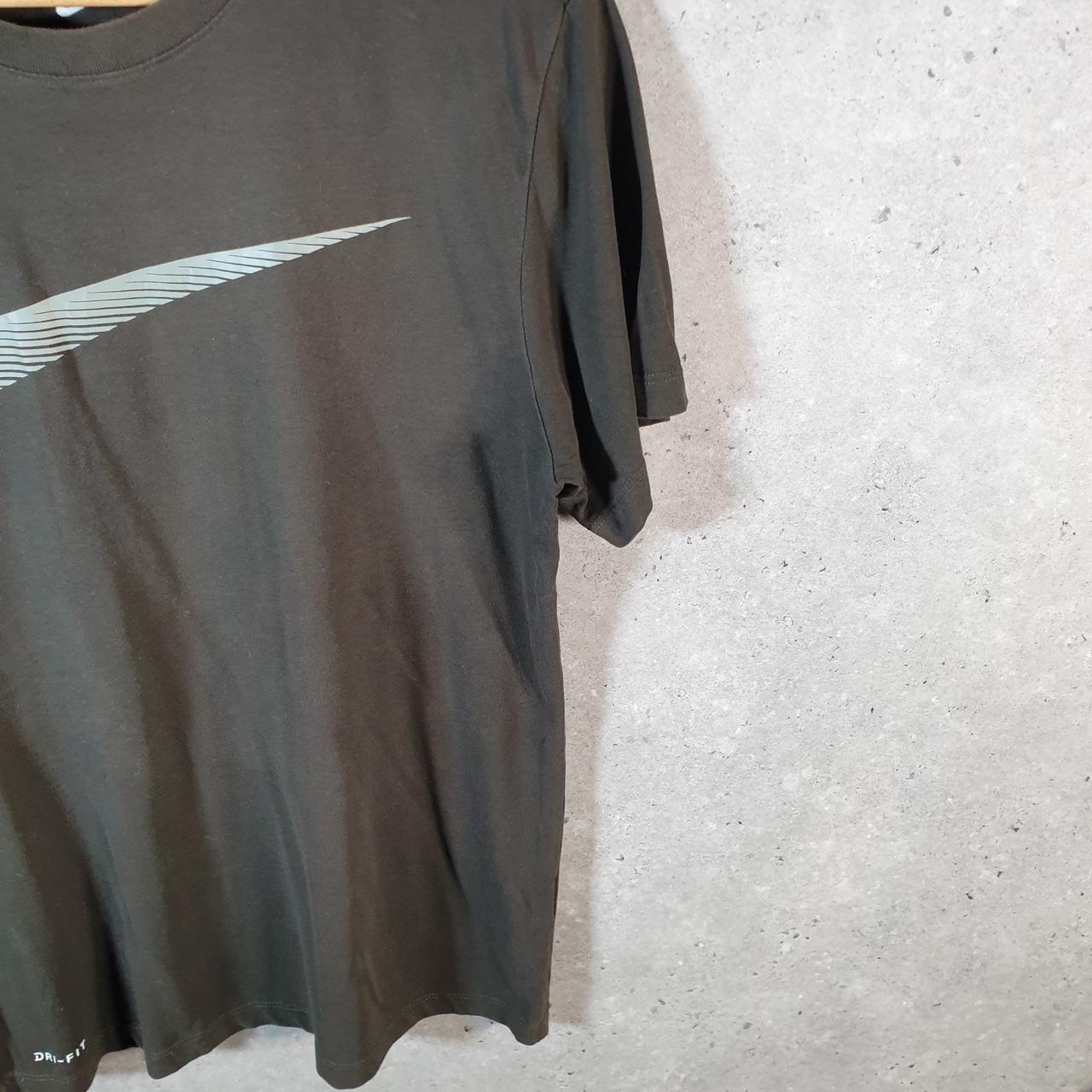 Vintage Nike Dri Fit Spellout T Shirt Men’s Small Black Logo Swoosh Athletic