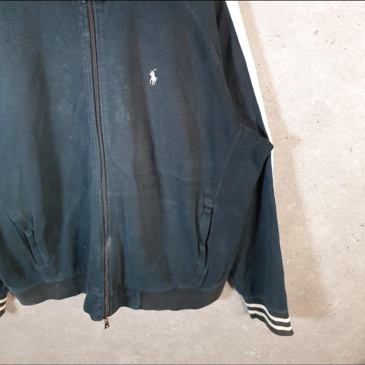 Vintage Ralph Lauren Polo Sweatshirt Men’s 2XL Black Full Zip Pony