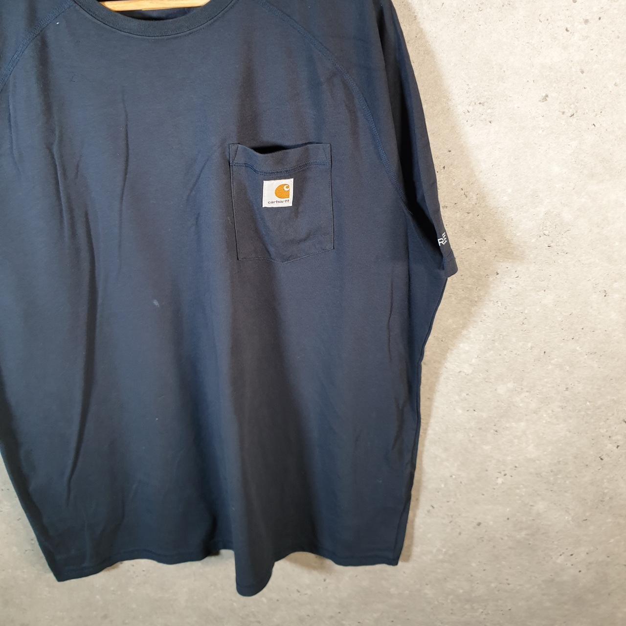 Vintage Carhartt Pocket T Shirt Men’s XL Navy Blue Workwear Chore Utility Relaxed Fit