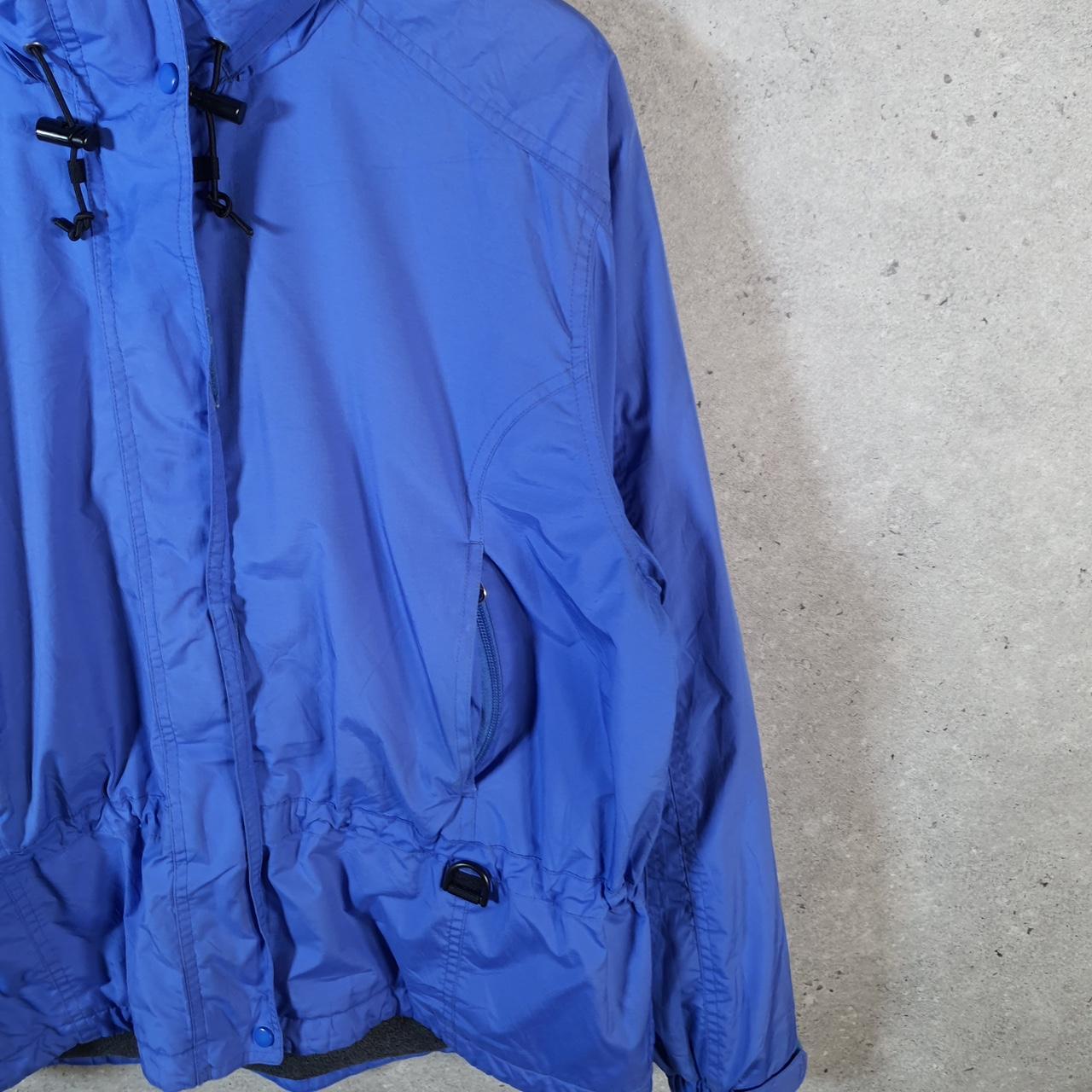 Vintage L.L. Bean Outdoors Nylon Jacket Womens Medium Blue Waterproof Hooded