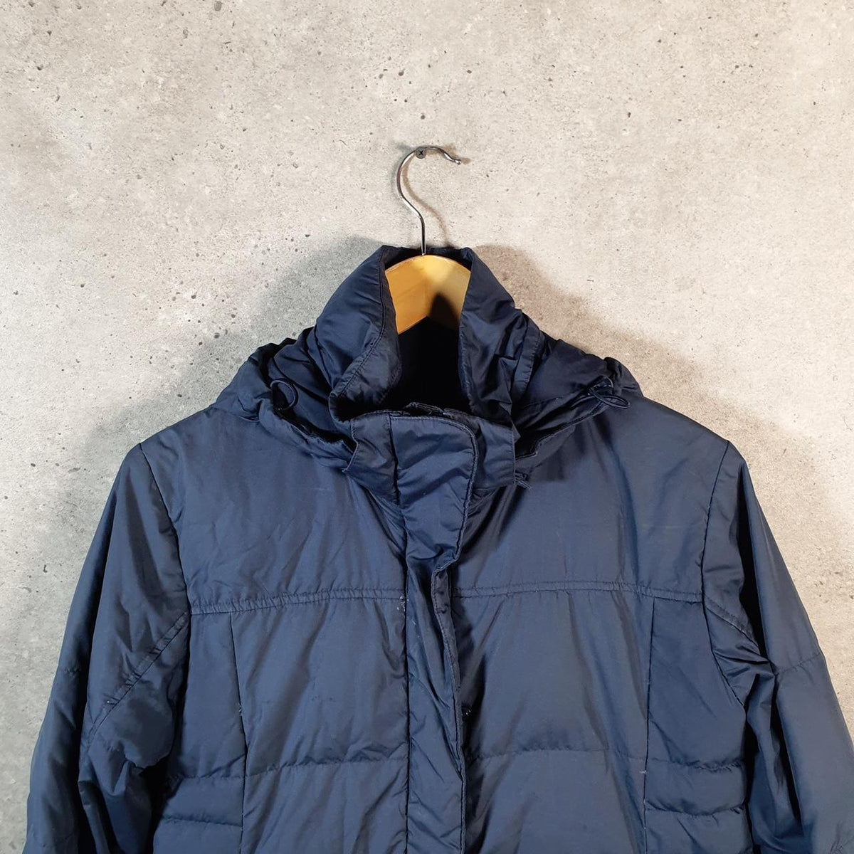 Vintage Patagonia Down With It Puffer Jacket Womens Medium Blue Full Zip Lightweight Big Fish Vintage